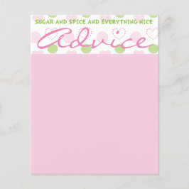 Advelskort för babyskor "Socker och spice"