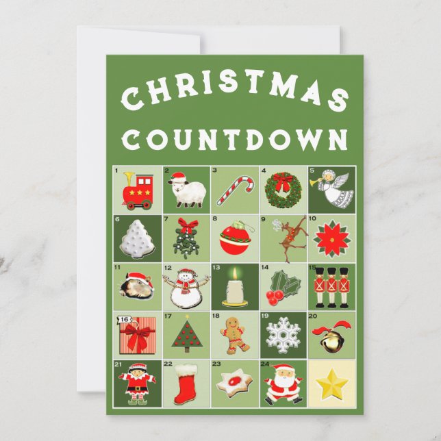 Advent Calendar-julkort Julkort (Framsida)