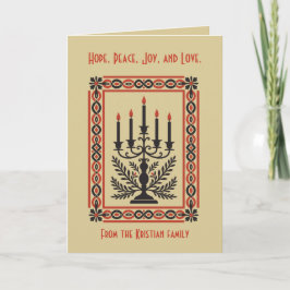 Advent Candelabra Stylized Minimal Nordic Christma Kort