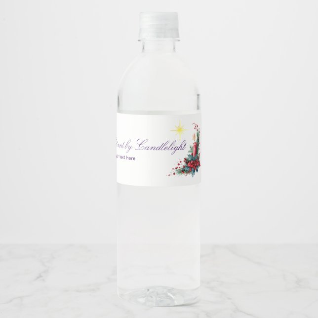 Advent Candlelight Women Ministry Christmas Wreath Vattenflaskor Etikett (Framsida)