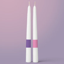 Advent Candles - Rosa & Lila Taper