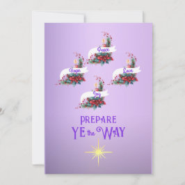 Advent Förbered Er Vägen Krans 4 Ljus Julkort