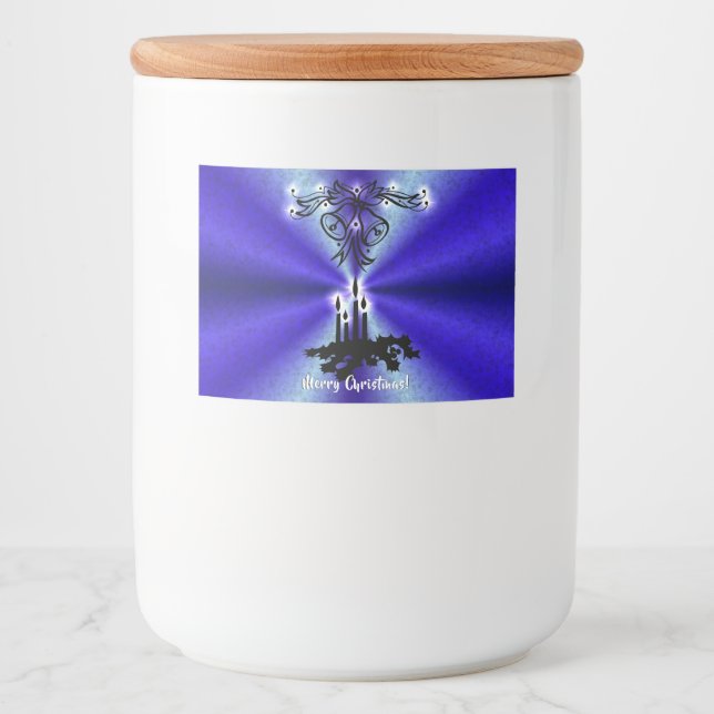 Advent, julsaga på Blå Gröntens regnbåge Mat Etiketter (Framsida)