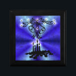 Advent, julsaga på Blå Gröntens regnbåge Minnesask<br><div class="desc">Advent,  jul Artdeco on Blue Grönt Rainbow in elephanten skin-optics,  Digital Art av Krisi ArtKSZP. Mer i butikskategori >> Jul - Weihnachten >> Jul i blått</div>