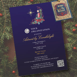 Advent med ljus Kvinnor Ministry Jul Inbjudningar