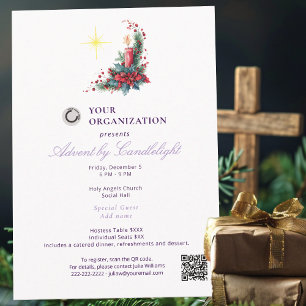 Advent med ljus Kvinnor Ministry P jul Inbjudningar