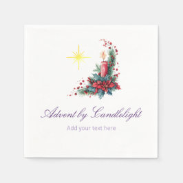 Advent med ljus Kvinnor Ministry P jul Pappersservett