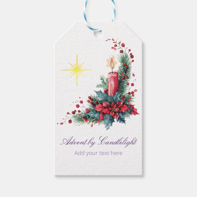 Advent med ljus Kvinnor Ministry P jul Presentetikett (Framsidan)
