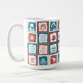 Advent Stil jul Mosaic Mönster Kaffemugg