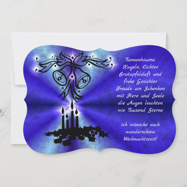 Advent, Weihnachten, Gedicht auf Deutsch Inbjudningar (Framsida)