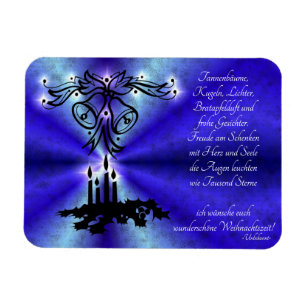Advent, Weihnachten, Gedicht auf Deutsch Magnet