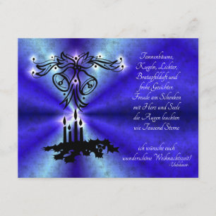 Advent, Weihnachten, Gedicht auf Deutsch Tilläggskort