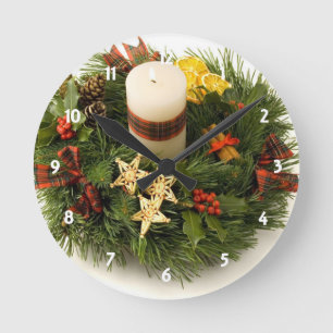 Advent Wvent Rund Klocka