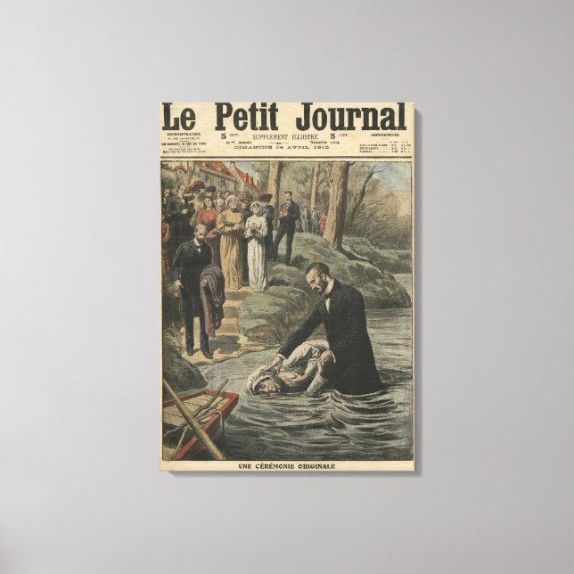 Adventistbaptism i La Marne Canvastryck (Framsida)