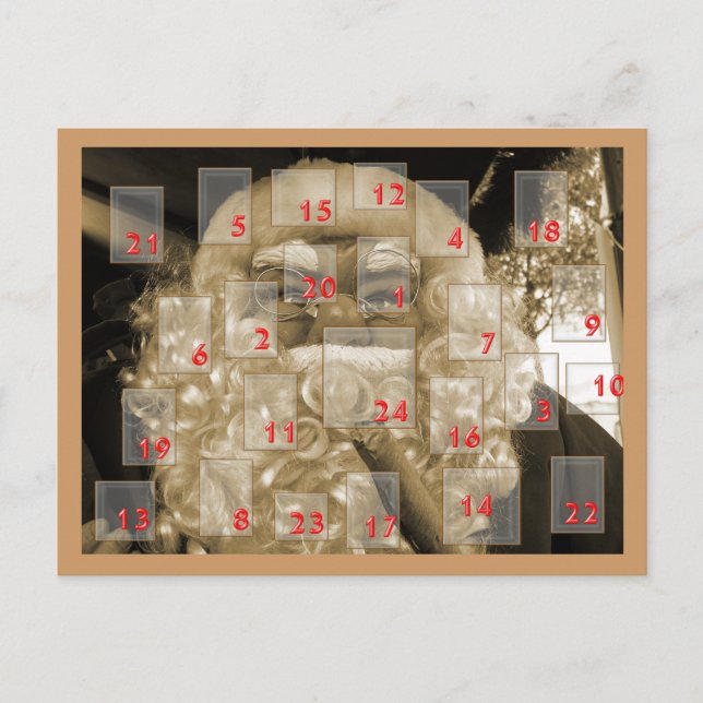 adventskalender mit nikolaus helg vykort (Framsida)