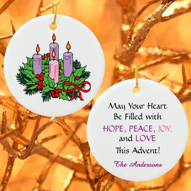 Adventskrans Julgransprydnad Keramik (Skapare uppladdad)