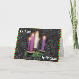 Adventstearinljus Helgkort