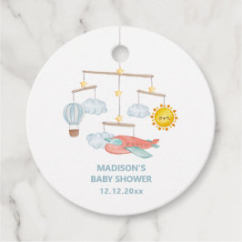 Adventure Airplane Hot Air Balloon Baby Shower  Gåvor Etiketter