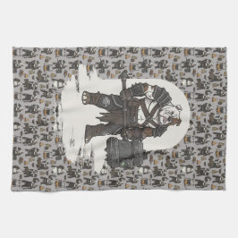 adventure American Bulldog gladiator dog Kökshandduk