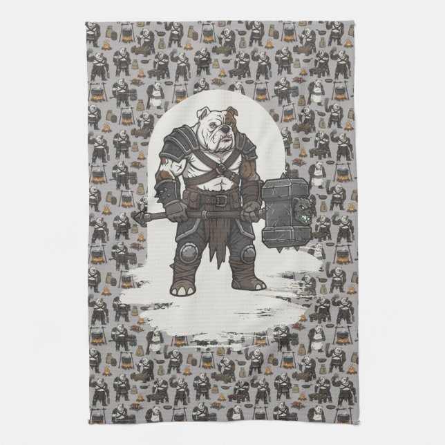 adventure American Bulldog gladiator dog Kökshandduk (Vertikal)