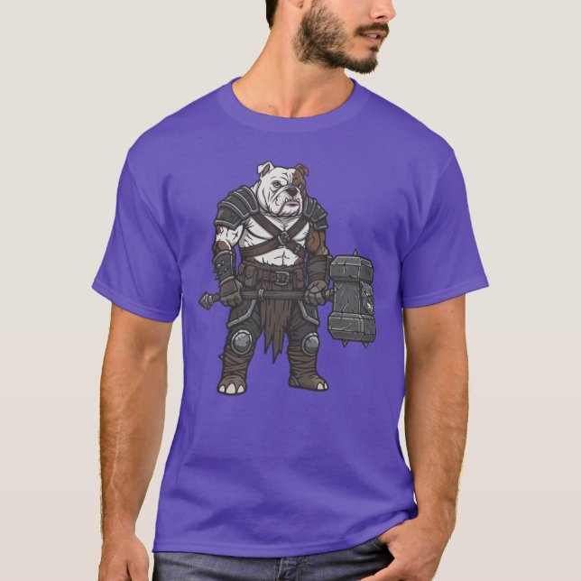 adventure American Bulldog gladiator dog T-Shirt (Framsida)