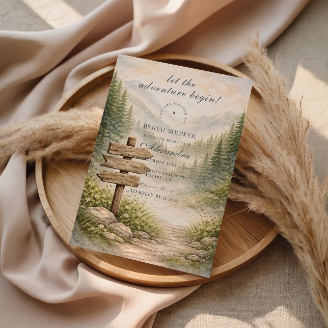 Adventure Awaits Bridal Shower Inbjudningar (Skapare uppladdad)