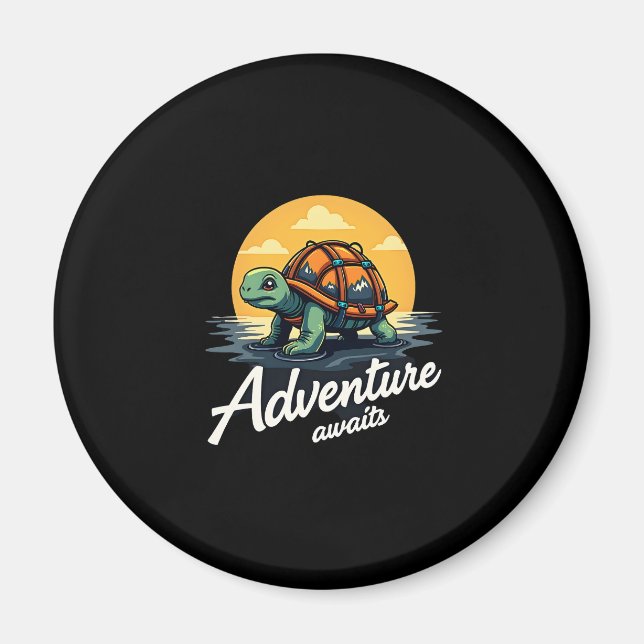 Adventure Awaits is Hiking Adventures is Outdoor A Magnet (Framsidan)