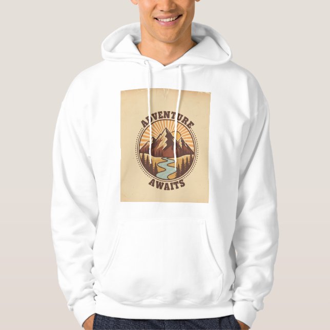 Adventure Awaits Outdoor  Hoodie (Framsida)
