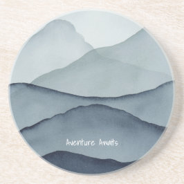 Adventure Awaits Watercolor Mountain Underlägg