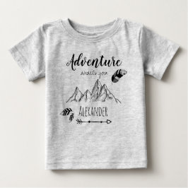 Adventure awaits with customizable name t shirt