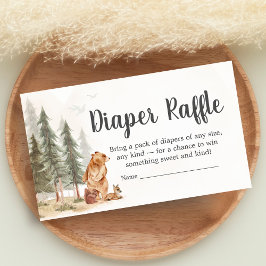 Adventure Awaits Woodland Shower Diaper Raffle Tilläggskort