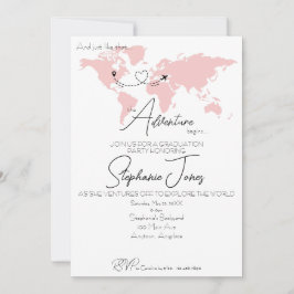 Adventure Begins College Graduation Party Inbjudningar