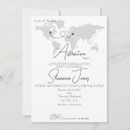 Adventure Begins College Graduation Party Inbjudningar