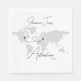 Adventure Begins College Graduation Party Pappersservett