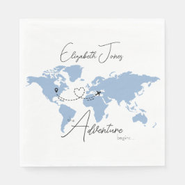 Adventure Begins College Graduation Party Pappersservett