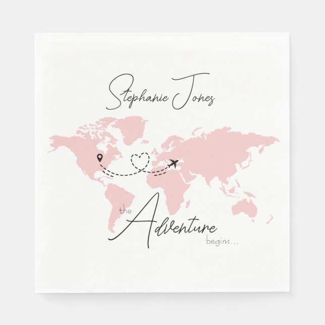 Adventure Begins College Graduation Party Pappersservett (Framsidan)