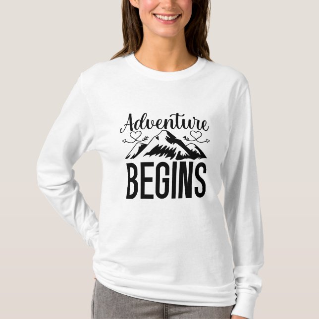 adventure begins t shirt (Framsida)