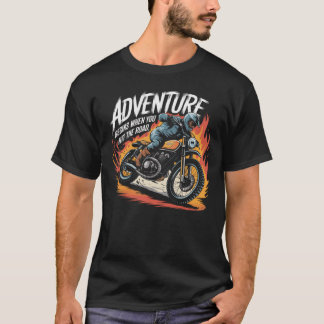Adventure begins when you hit the road t shirt