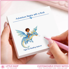 Adventure Begins with a Book Personalized Book Lov Post-it Block