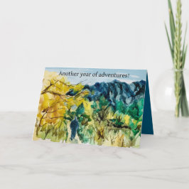 Adventure Birthday Hiking Trail Mountain Landscape Kort