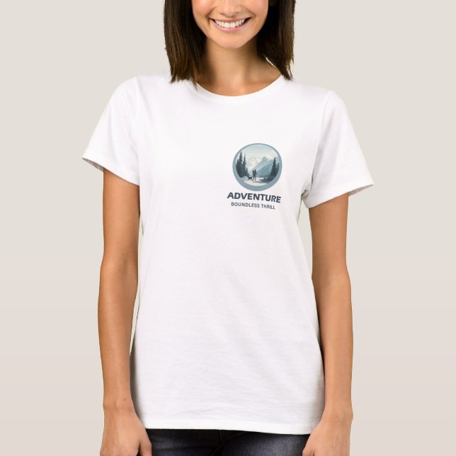 ADVENTURE – Boundless Thrill | Premium Cotton T Shirt (Framsida)