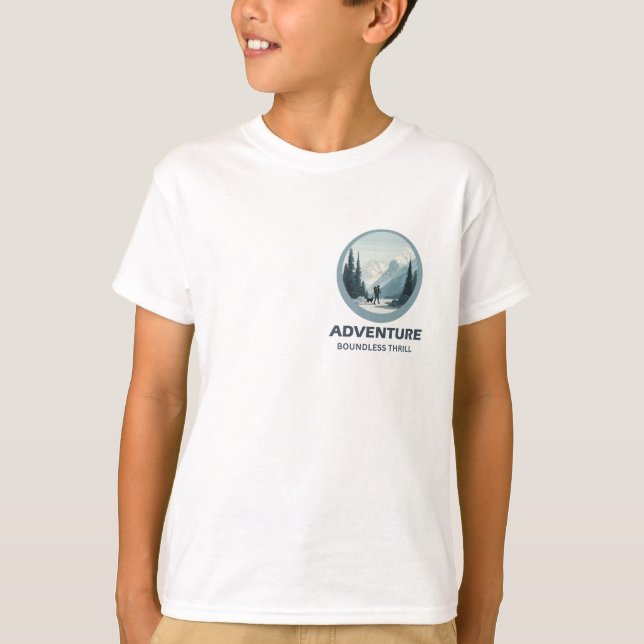 ADVENTURE – Boundless Thrill | Premium Cotton T Shirt (Framsida)
