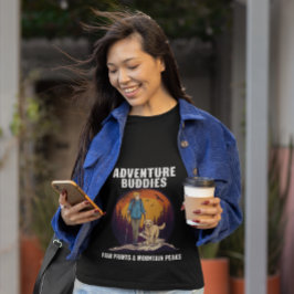 Adventure Buddies Dog Hiking & Mountain Sunset T Shirt