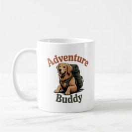 Adventure Buddy Golden Retriever Hiking Dog Coffee Kaffemugg