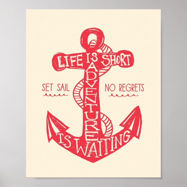 Adventure is Waiting Art Print Poster (Framsidan)