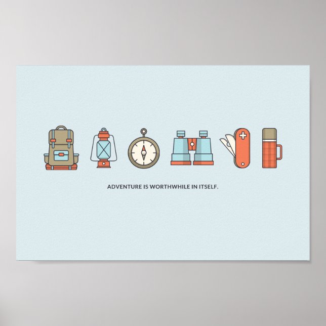 ADVENTURE IS WORTHWHILE IN ITSELF POSTER (Framsidan)