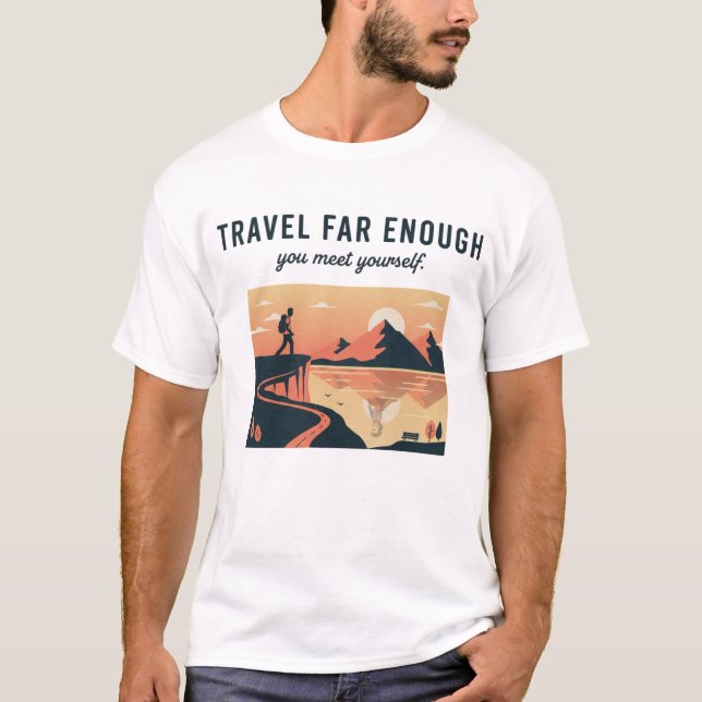 Adventure Landscape Illustration T Shirt (Framsida)