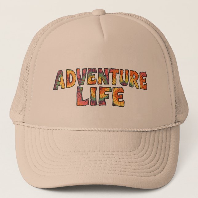 Adventure Life | Retro Tie Dye Reslustre Grafik Keps (Framsida)