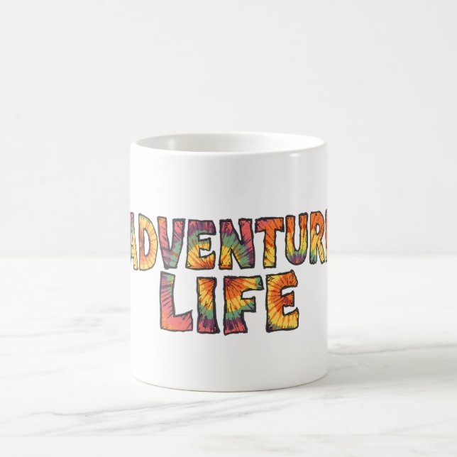 Adventure Life | Tie Dye Utforska Mer Hippie Hiker Kaffemugg (Center)