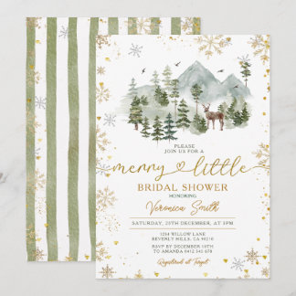 Adventure Merry Little Christmas Bridal Shower Inbjudningar